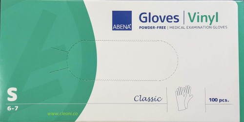 Abena Gloves Vinyl Powder Free S rękawiczki winylowe bezpudrowe 100szt zakup Poznań błyskawiczna wysyłka www cleani co.jpg