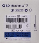 BD Microlance 3 igła iniekcyjna 23G x 1,1/4"nr 14 średn. ø 0,6 x 30mm (niebieskie) op.100szt