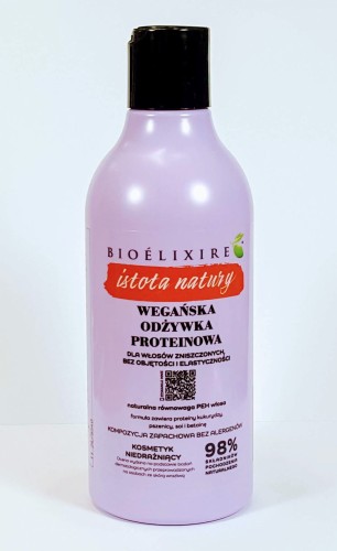 Bioelixire istota natury proteinowa odżywka wegańska dla włosów zniszczonych bez odbjętości i elastyczności z proteinami kukurydzy pszenicy soi i betainą odbiór osobisty sprzedaż stacjonarna detaliczna Poznań CLEANICO.jpg