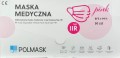 Maska medyczna jednorazowa chirurgiczna różowa na gumki filtracja 99proc antywirusowa oddychająca wodoodporna 3 warsrtwowa przeciwpyłowa odibór Poznań www cleanico.jpg