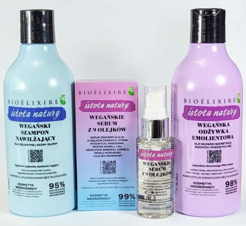 Bioelixire istota natury zestaw szampon 400ml serum 50ml emolientowa odżywka 400ml Poznań sprzedaz stacjonarna natychmiastowa wysyłka www-cleani-co.jpg