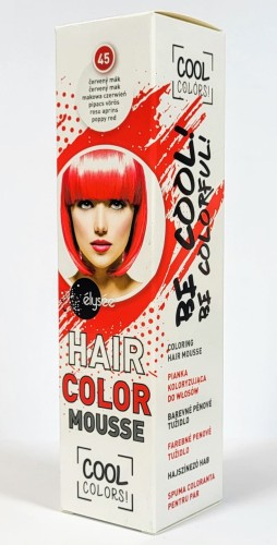 elysee hair color mouse 45 makowa czerwień pianka koloryzująca do włosów półtrwała na 6-8 myć detal zaopatrzenie salonów fryzjerskich wysyłka www-cleani-co EAN 5907813184451 .jpg