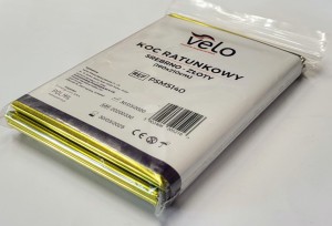 Koc ratunkowy folia termiczna srebrno złota 210x160