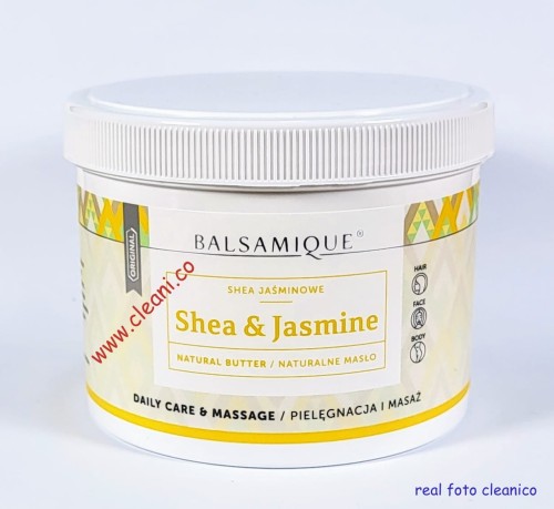 Balsamique Masło Shea z Jaśminem 450g do masażu oraz do włosów suchych po farbowaniu Dystrybutor Poznań  CLEANICO ean 450G 5905063003492- .jpg
