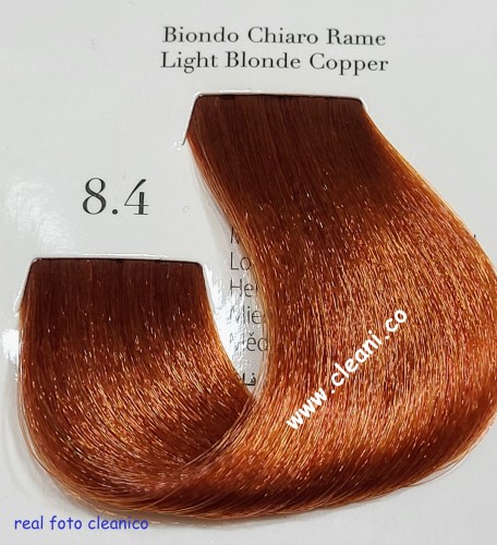 8.4 jasny blond miedziany farba bez amoniaku BeColor 12minut włoska biondo chiaro rame light blonde copper Hurtownia fryzjersko kosmetyczna CLEANICO Poznań 8008277310503.jpg