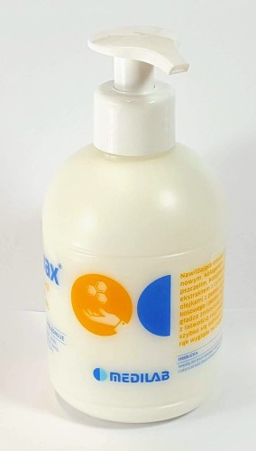 Mediwax 330ml regenerująca emulsja do pielęgnacji suchej wrażliwej i zniszczonej skóry rąk odbiór Poznań produkt w stałej ofercie.jpg