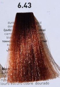  6.43 miedziano złoty ciemny blond krem koloryzujący farba do włosów RR Line 100ml