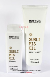 framesi SUBLIMIS OIL - Szampon 250ml + Odżywka 250ml ZESTAW dogłębnie NAWILŻAJĄCY