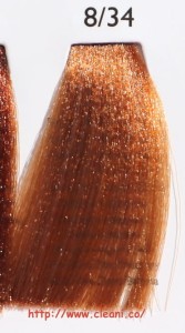  8/34 AlterEgo techno fruit color farba do włosów 100ml 8.34 miedziano złoty jasny blond