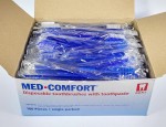 Szczoteczka jednorazowa do zębów z pastą Med-Comfort Dent niebieska 100szt