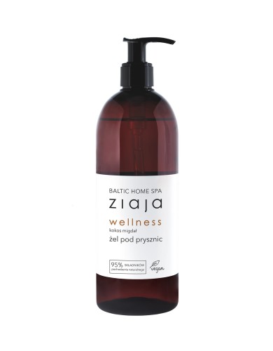 ziaja wellness zel pod prysznic wellness kokos migldal 500ml vegan pompka Poznan ean 5901887050520.jpg