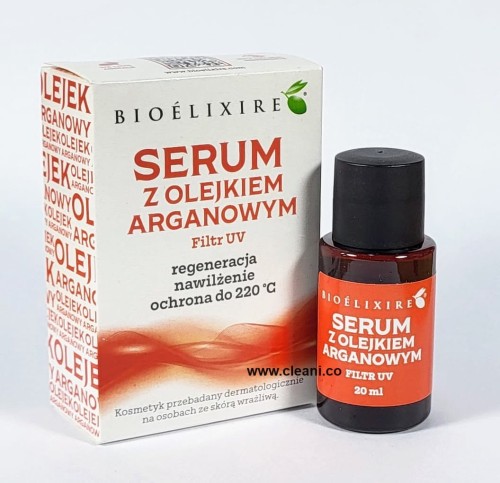 serum z olejkiem arganowym UV regeneracja nawilzenie ochrona do 220st bioelixire 20ml fot  cleanico 2023-11 ean 8008277139074.jpg