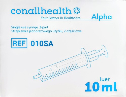 conallhealth Alpha strzykawka 10ml 2-czesciowa ref 010SA 100sztuk ean 5907996837694 real fot cleanico Poznan 2023-11.jpg
