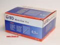 Insulinówka 0,5 ml z podziałką U-100 z igłą 0,30 (30G) x 8mm Becton Dickinson BD Micro-Fine plus ref 320933  EAN 382900933030
