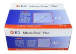 Strzykawka do insuliny 0,5 ml U-100 z igłą 0,3mm x 8mm (30G) BD Micro-Fine Plus insulin 100szt (kartonik)