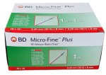Strzykawka do insuliny 1 ml U-40 z igłą 0,3mm x 8mm (30G) BD Micro-Fine plus insulin 100szt (kartonik)