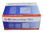 Strzykawka do insuliny 1 ml U-100 z igłą 0,33mm x 12,7mm (29G) BD Micro-Fine Plus insulin 100szt (kartonik)