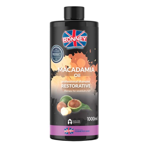 5060589154681 ronney restorative macadamia oil shampoo 1000ml szampon regenerujący z olejkiem makadamia Poznan cleanico.jpg
