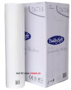 Prześcieradło papierowe rolka 60cm 80m BIAŁE perf 38cm BulkySoft Premium 6 rolek