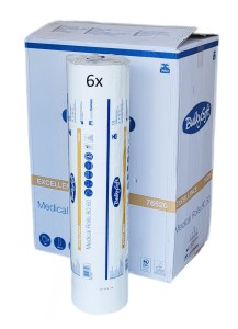 Prześcieradło papierowe rolka 60cm 80m BIAŁE perf 38cm BulkySoft Excellent 6 rolek (karton)