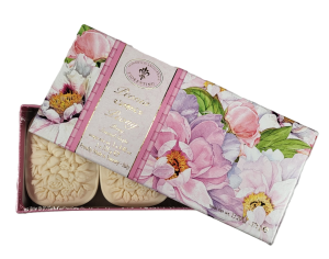 Fiorentino włoskie naturalne mydło w kostce 3x 125g piwonia - peonia