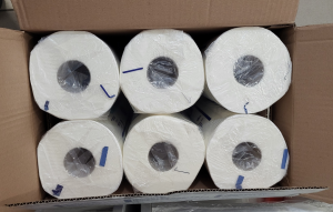 Prześcieradło papierowe rolka 60cm 65m BIAŁE perf 38cm BulkySoft Classic 6 rolek (karton)