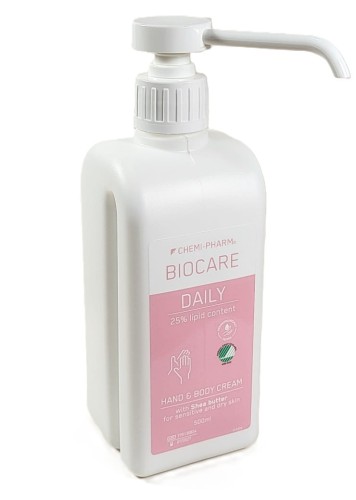 chemi pharm biocare daily 25 hand and body cream shea butter specjalistyczny bezzapachowy krem do rak i ciala 500ml 4745090058505 real fot cleanico poznan.jpg