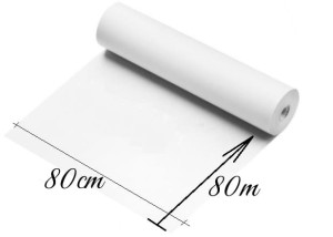 Prześcieradło jednorazowe włókninowe rolka  80cm x  80m 15g BIAŁE economic SOFT