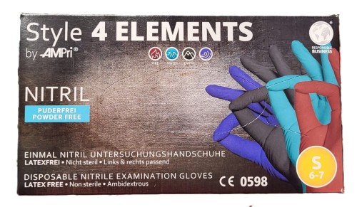 ampri 4044941734163 ROZMIAR S  style nitryl 4 elements kolorowe rekawiczki nitrylowe ziemia woda ogien powietrze real kolor cleanico poznan-2025.jpg