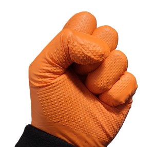 Rękawice nitrylowe POMARAŃCZOWE serwisowe THOR Nitril orange a'50 r.L