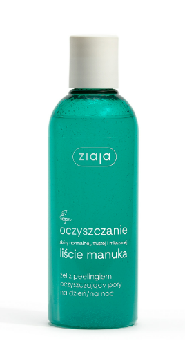 liscie manuka oczyszczanie zel z peelingiem oczyszczajacy pory ziaja 5901887029120.png
