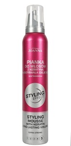 Joanna Styling różowa PIANKA nr 5 VOLUME z keratyną długotrwała objętość 150ml