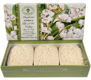 Fiorentino włoskie naturalne mydło w kostce 3x 125g konwalia