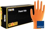 Rękawice nitrylowe POMARAŃCZOWE serwisowe THOR Nitril orange a'50 r. M