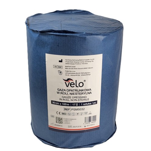 opatrunkowa gaza 100metrowa w roli 17 nitek velo psm5032 ean 6976766681507 real fot cleanico poznan 2026.jpg