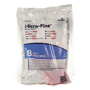 Strzykawka do insuliny 1 ml U-40 z igłą 30G 8mm BD Micro-Fine Plus insulin embecta  10szt (woreczek)
