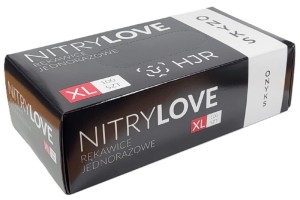 Rękawice nitrylowe CZARNE Onyks Nitril black a'100 r.XL