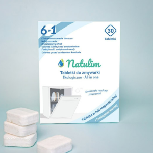Tabletki kostki do zmywarki ekologiczne 6w1 NATULIM  30 sztuk