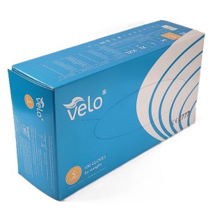 Rękawice nitrylowe NIEBIESKIE VELO NITRILE blue A100 r  S