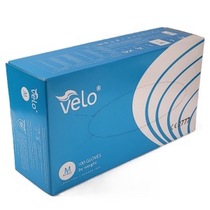 Rękawice nitrylowe NIEBIESKIE VELO NITRILE blue A100 r. M