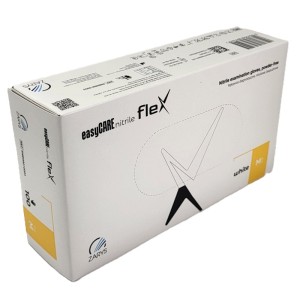 Rękawice nitrylowe białe ZARYS easyCARE FLEX Nitril white 100szt r M