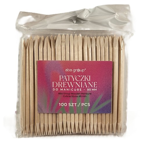 patyczki drewniane do manicure pedicure 100 sztuk sciete pod ukosem i zaostrzone fot cleanico poznan 2026.jpg