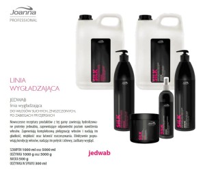 Joanna Professional SILK Shampoo  5L Wygładzający szampon z JEDWABIEM do wł. farbowanych