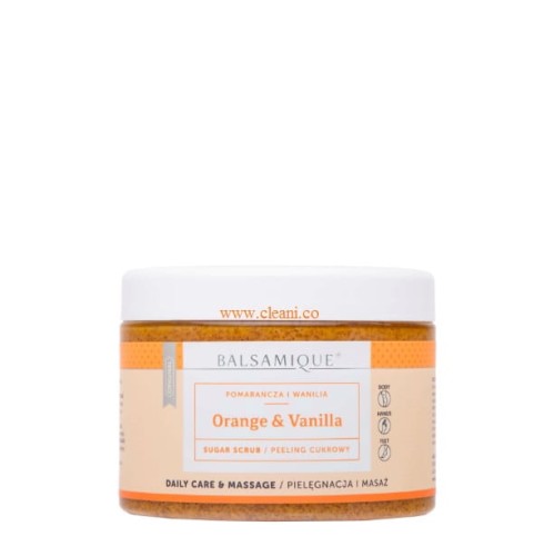 Balsamique Poznań Sugar Scrub Orange Vanilla Peeling cukrowy Pomarańcza i Wanilia 450g ean 5905063002082.jpg