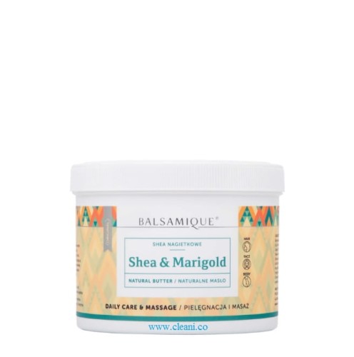 BALSAMIQUE dystrybutor odbiór Poznań masło shea nagietek Natural butter Shea Marigold 450g daily care massage EAN 5905063002129.jpg