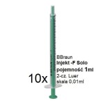 Strzykawka  1ml 2-cz Luer  10 szt ZIELONA BBraun INJEKT-F Solo insulinówka skala 0,01ml
