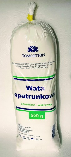 Wata bawełniano - wiskozowa  500g TOMCOTTON opatrunkowa higieniczna zygzak.jpg