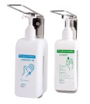 Chemi-Pharm WALL-BRACKED 500 uchwyt ścienny z ramieniem dozownik łokciowy do MedCream lub ChemiSept Med / GEL o poj. 500ml