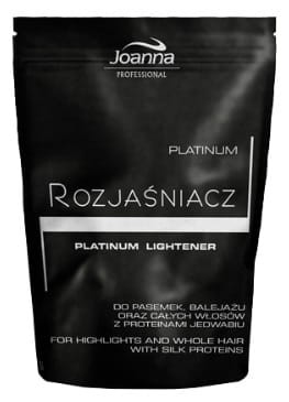 Joanna Rozjaśniacz w proszku PLATINUM 450g rozjaśniania do 7 poziomów dekoloryzacja balejaż czy pasemka z ochroną protein jedwabiu nadają naturalnego połysku.jpg