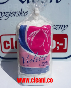 Wata bawełniana 1000g fryzjerska VIOLETTA 1kg w sznurze